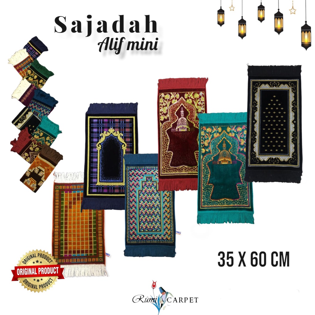 Yakar Mini Folding Prayer Mat size 35x60cm - RANDOM | Shopee Philippines