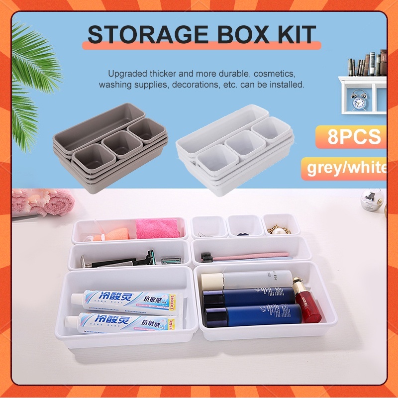 Drawer Storage Box Home Organizer Box Kicthen Storage Pot Make Up Brush ...