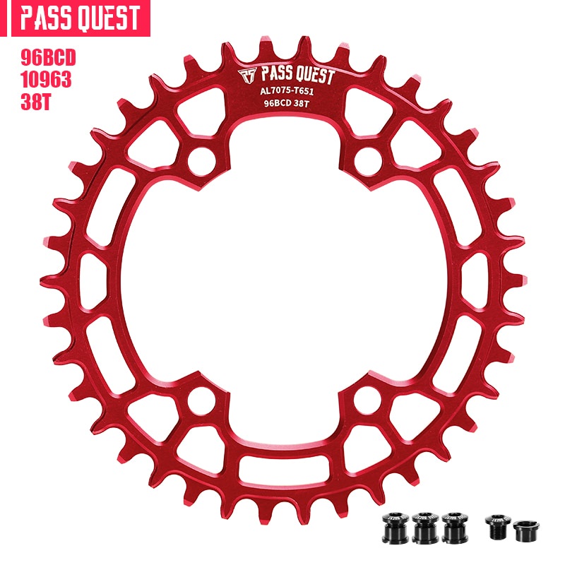 PASS QUEST 96bcd chainring asymmetrical MTB Round shape Narrow Wide