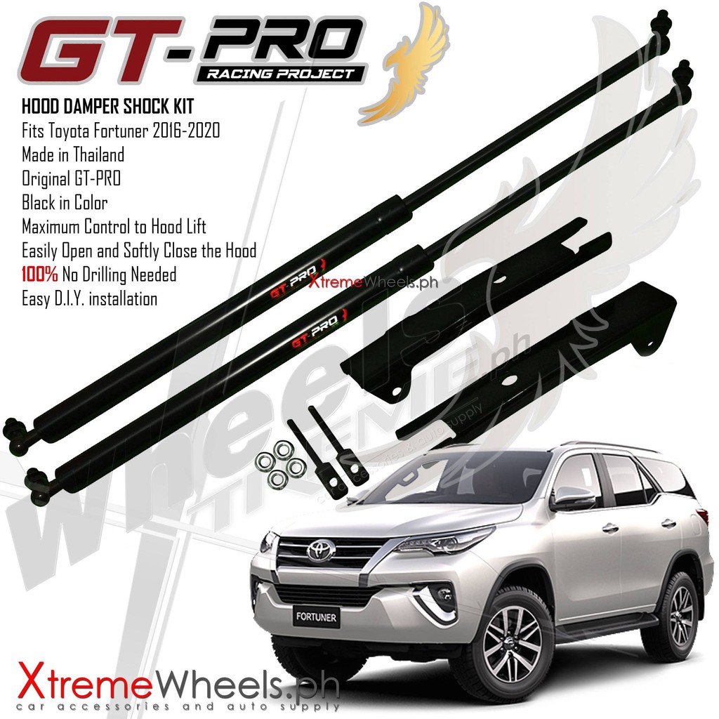 Toyota Fortuner 2005 To 2024 Gt Pro Hood Damper Shock Kit Fortuner Accessories Shopee 6547