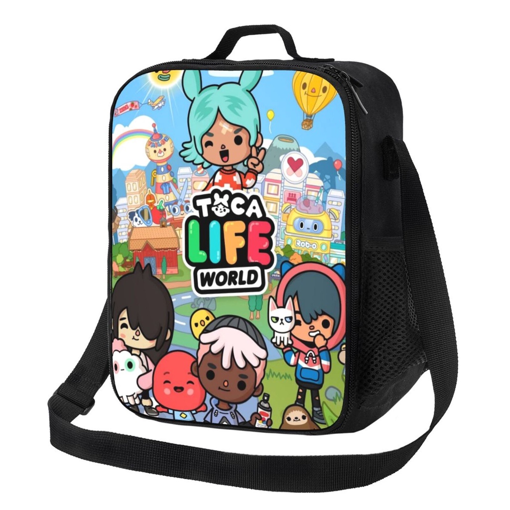 Toca Boca Lunch Bag Insulation Box Lunch Box Carry Tote Bag Storage Bag
