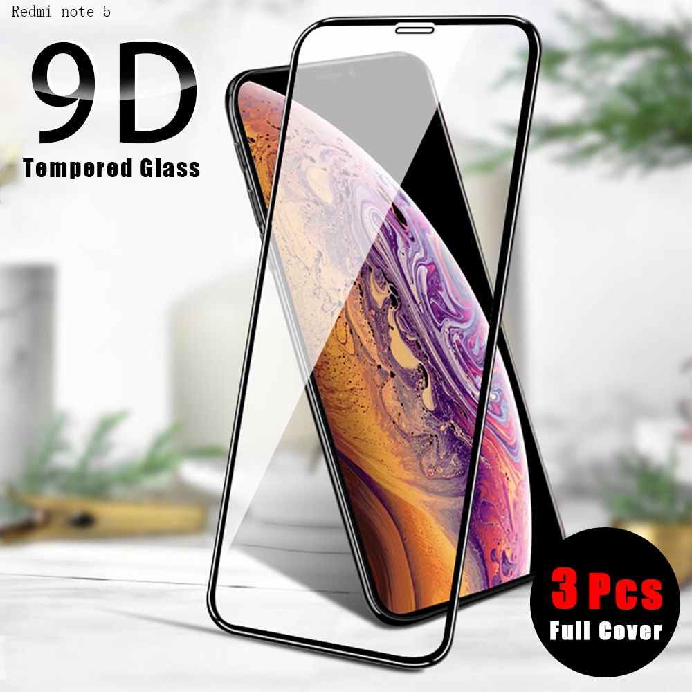 3Pcs 9D Tempered Glass For Xiaomi Redmi Note 11 11S 5A 9A 9T 10  10S Pro 5G Screen Protector Full Transparent Ultra thin Coverage Protective 