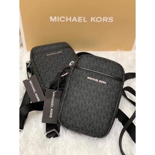 Michael Kors Unisex Mens Cooper Crossbody MK Signature Phone Holster