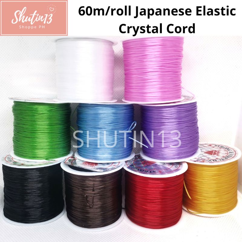 60m Japanese Elastic Cord Satin Silk Nylon String Stretchable Strong