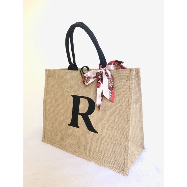 Personalized Tote bag in Burlap | Shopee Philippines