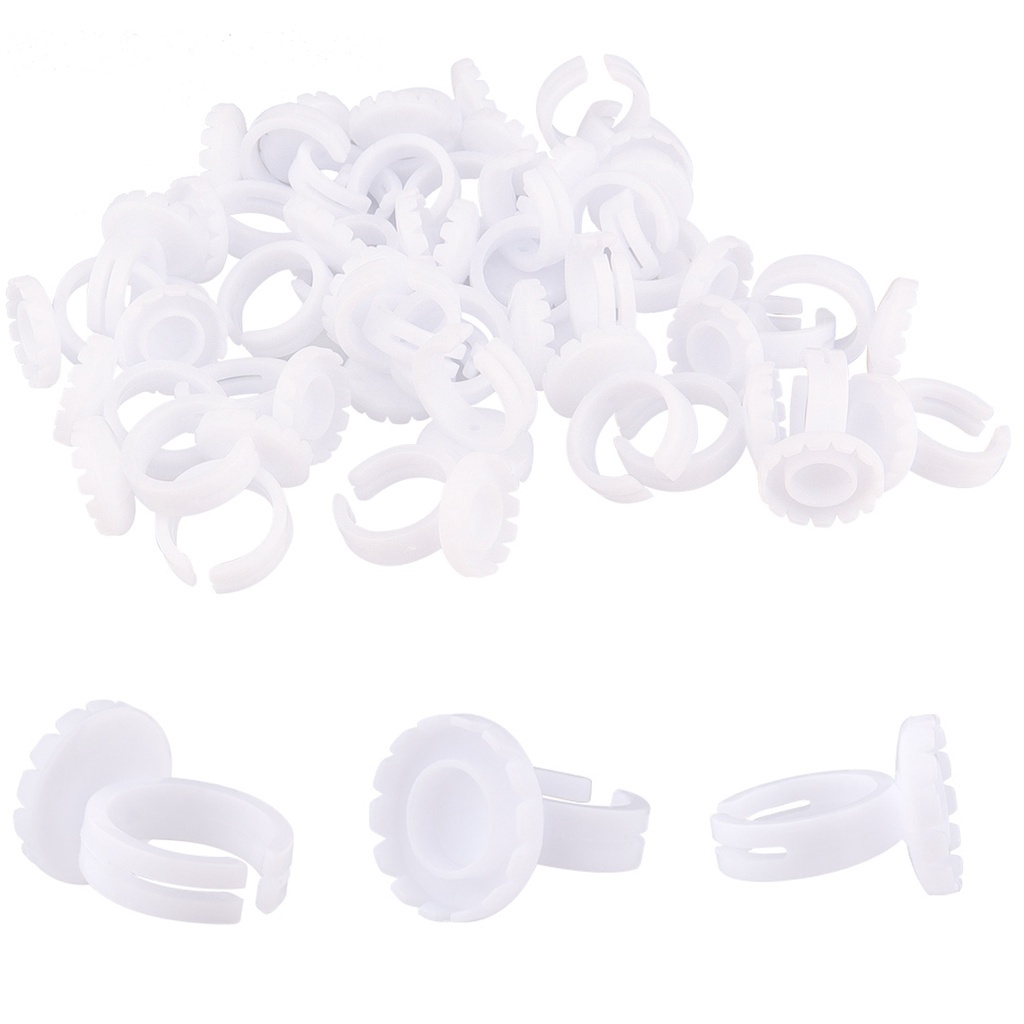Genielash 50pcs/100pcs Eyelash Extension Glue Holder Updated Flowering ...
