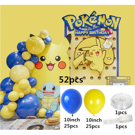Cartoon Pikachu theme birthday party arch garland set balloon ...