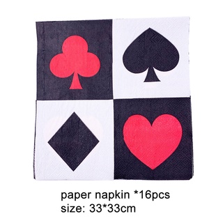 COD free shipping ✓For 8 Person Casino Party Decorations Playing Card Theme  Party Birthday Party Sup