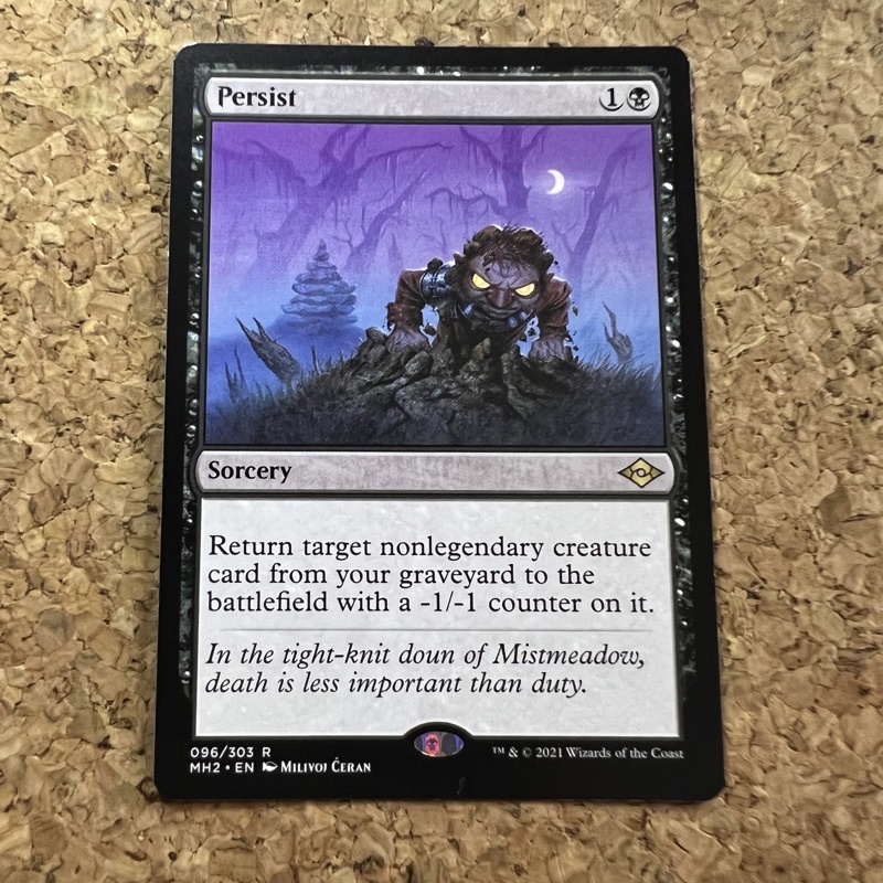 PERSIST | MH2 MODERN HORIZONS 2 | BLACK | MTG MAGIC THE GATHERING | Shopee  Philippines