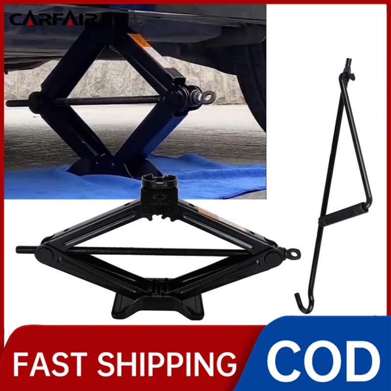1.5 Tons Hand Cranked Car Scissor Jack Stand Repairing Tool Lifter For ...