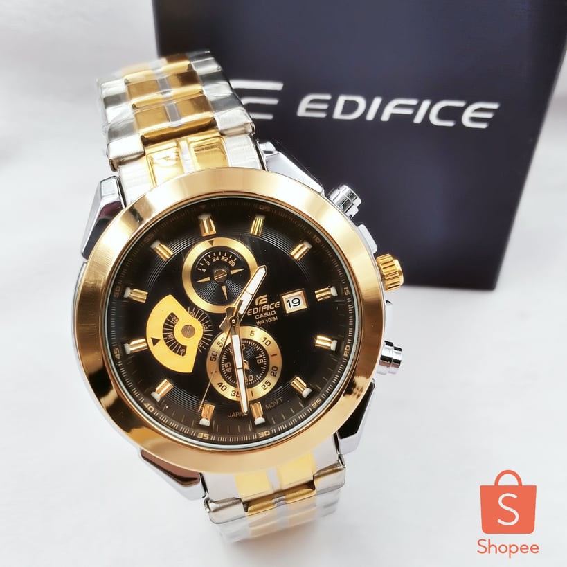 Edifice casio wr100m gold hotsell