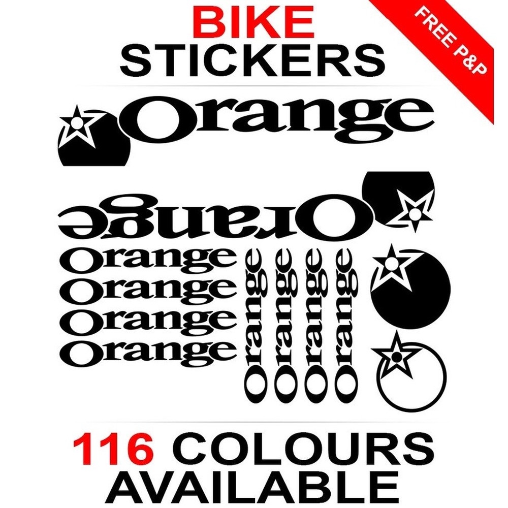 Orange deals bike stickers