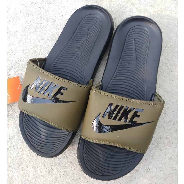 Army green hotsell nike slides