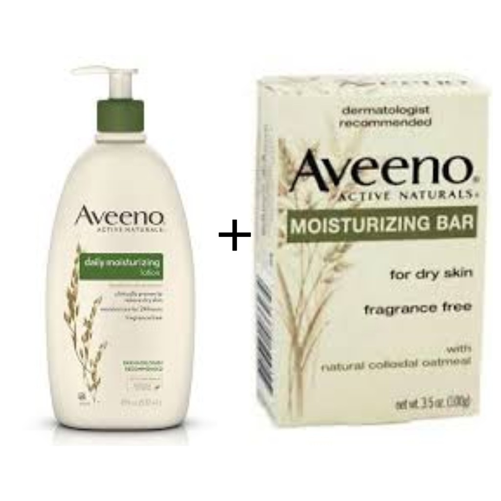 2in1 ( AVEENO SOAP + LOTION ) Moisturizing Bar and AVEENO DAILY