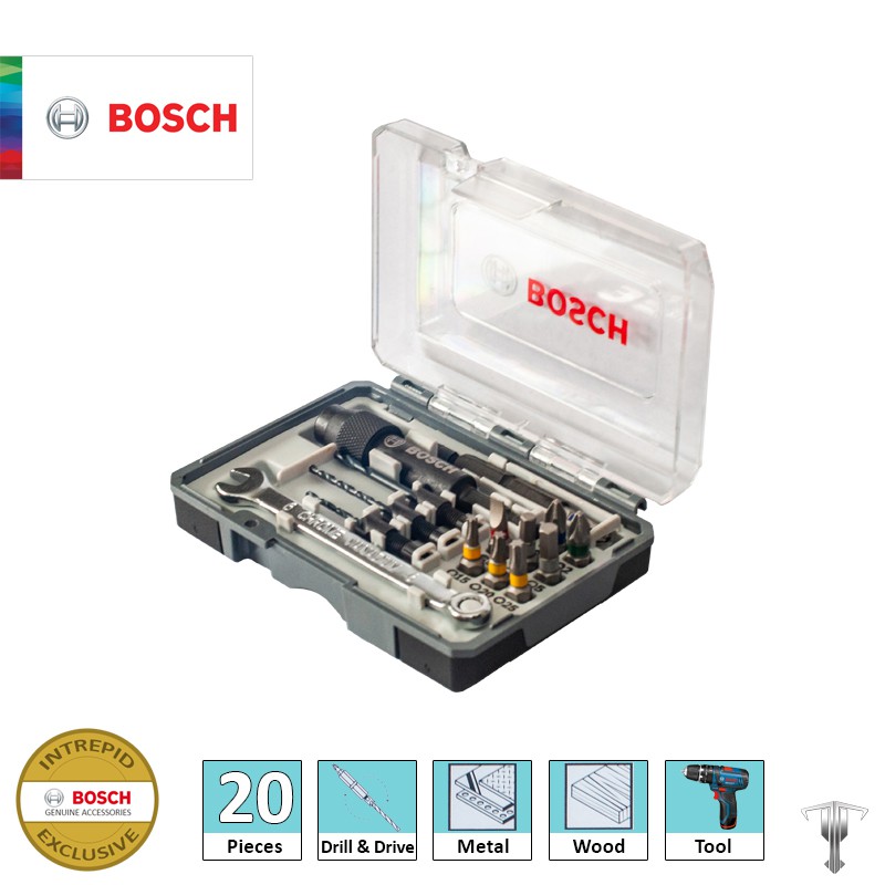 Bosch 2607002786 Countersink Drill Drive Bit Set 20 pieces