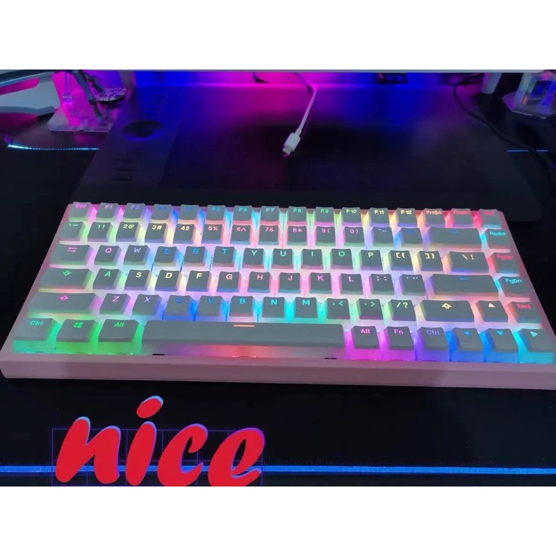 New arrive! RK68/837/855/71/100/860 pudding keycap Double Lens Backlit
