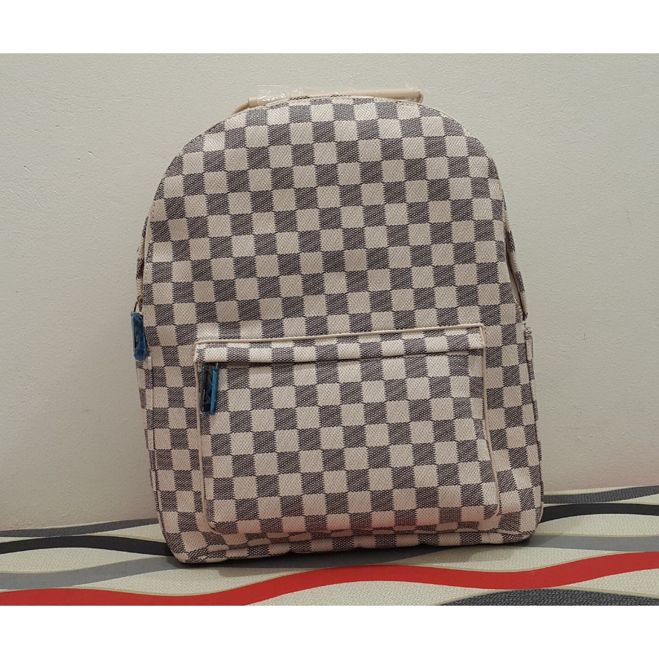 DAISY ROSE CHECKERED CREAM BACKPACK Shopee Philippines