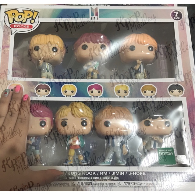 Funko Pop! BTS 7-Pack V, Suga, Jin, Jung Kook, RM, Jimin & J-Hope B&N  Exclusive