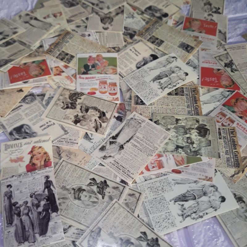 20pcs mini Sticker vintage aesthetic Newspaper free 2 Sticker gift ...