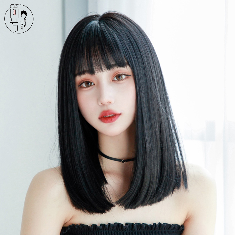 Long straight store black hair