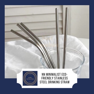 Honey Shopee Reusable BPA-Free Metal, Thick, Long, Dishwasher Safe Stainless  Steel Drinking Straws, 10.5 Inches (2 Bend and 2 Straight and 1 Cleaning  Brushes) 