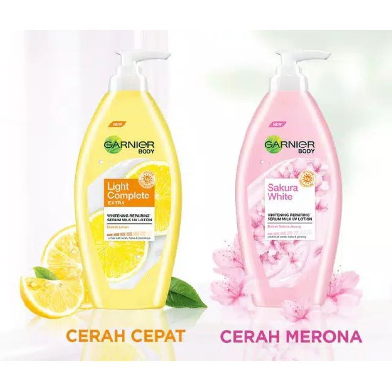 Garnier BODY LOTION LIGHT COMPLETE / SAKURA WHITE 400ML Shopee