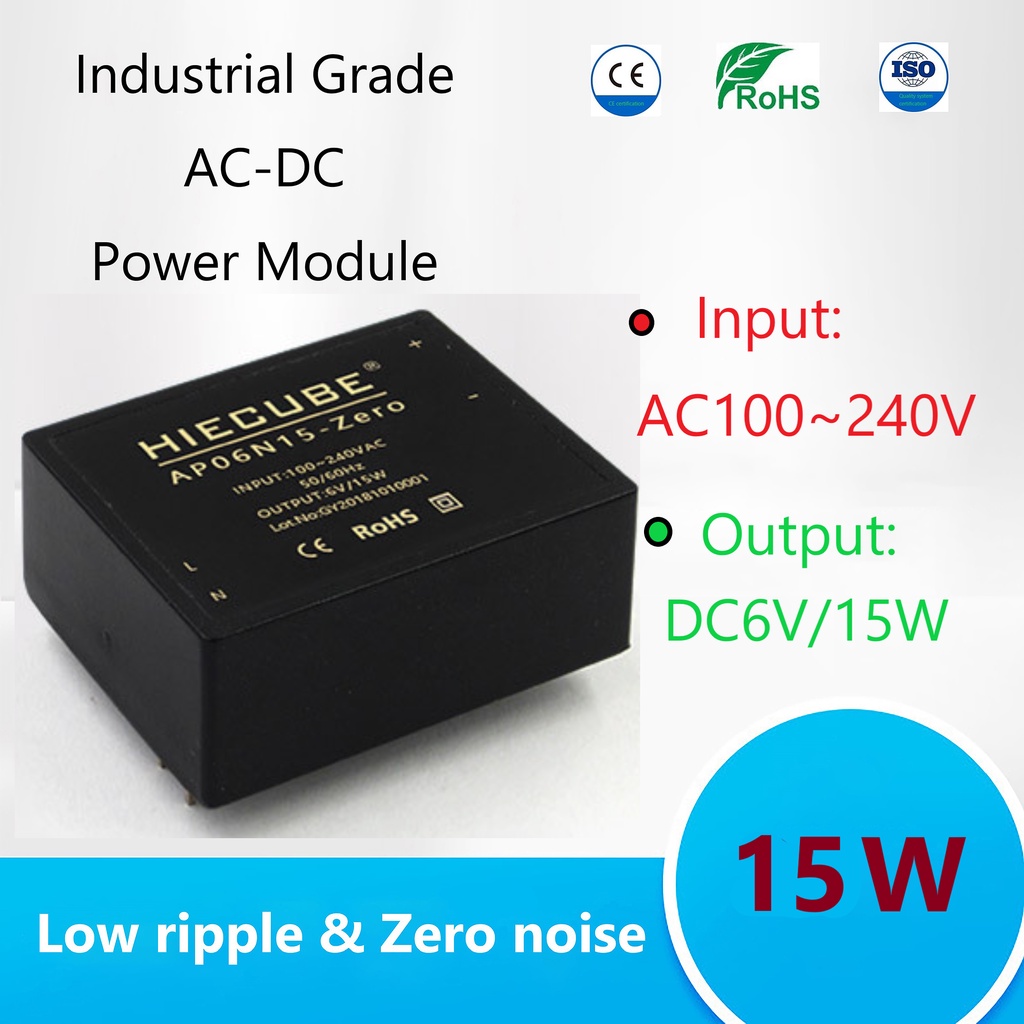 AC100~ 240V to DC15W-6V Low Ripple Step Down Isolated Stabilized Switch ...