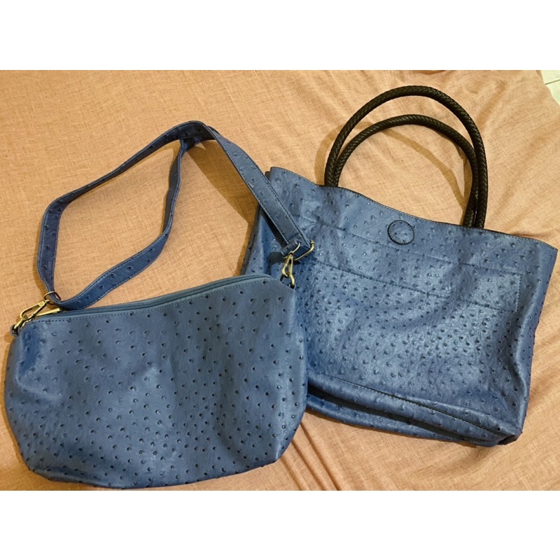 Pre-loved Japan Leather Ostrich Bag