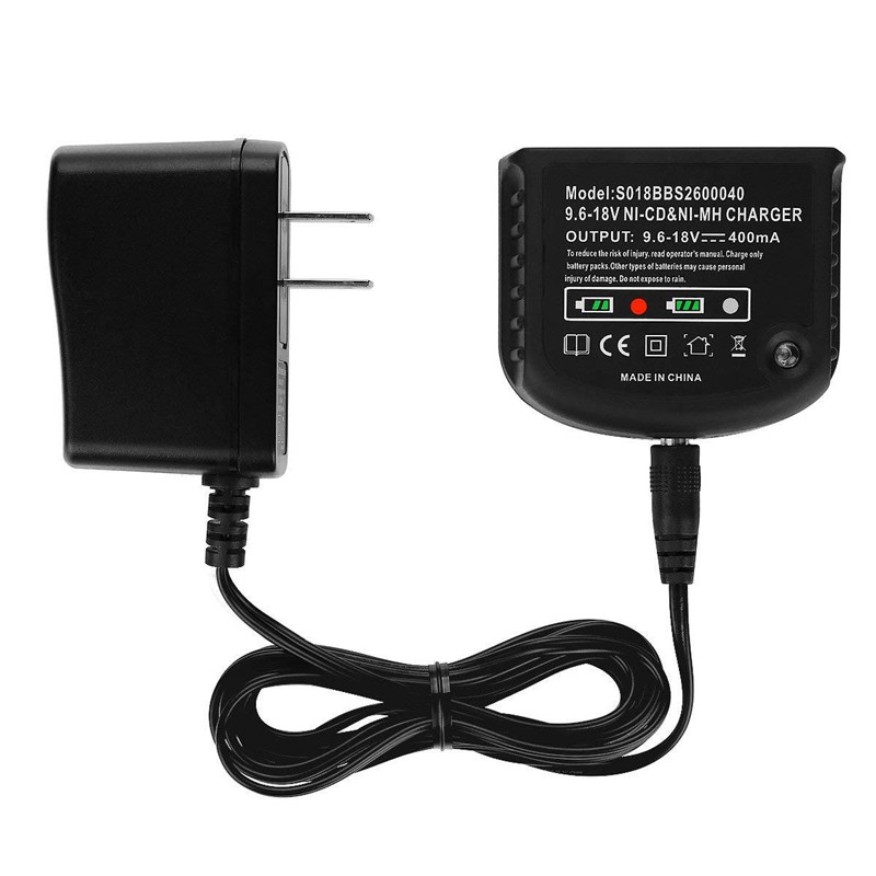 HQRP 9.6V-18V Ni-Mh Ni-Cd Battery Charger fits Black and Decker HPB18-OPE  HPB18 HPB14 HPB12 BD18PS BD18PSK BD518TBF BDC418K-2 BDCS1800 BDCS1806  BDCS1807 BDG1800 BDGC218C2 Power Tool 