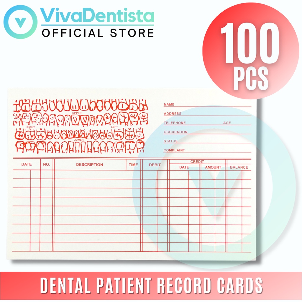 Dental Patient Record Card (100pcs) Shopee Philippines
