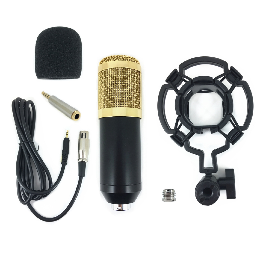 Condenser Microphone Recording Singing Mic & Shock Mount for Youtube