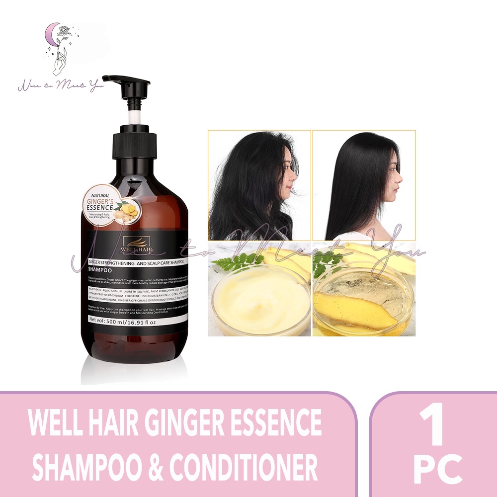 Well Hair Natural Ginger's Essence Scalp care Shampoo & Conditioner ...