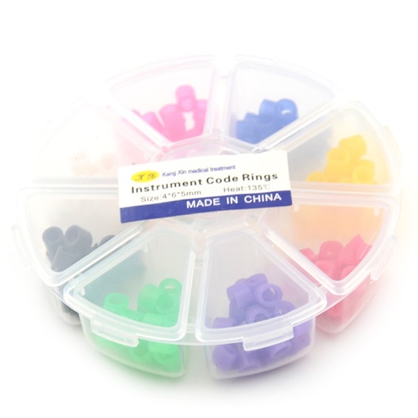 Autoclavable Dental Rings 100Pcs/Box Dental Silicone Identification ...
