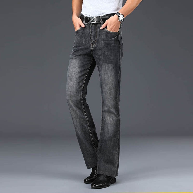 Jeans Men Mens Modis Big Flared Jeans Boot Cut Leg Flared Loose Fit High Waist Male Designer Classic Denim Jeans Shopee Philippines