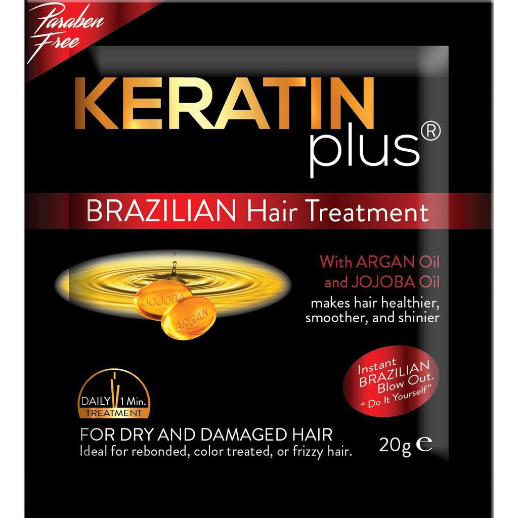 KERATINplus Black Brazilian Hair Treatment 20g 12 Pieces | Shopee