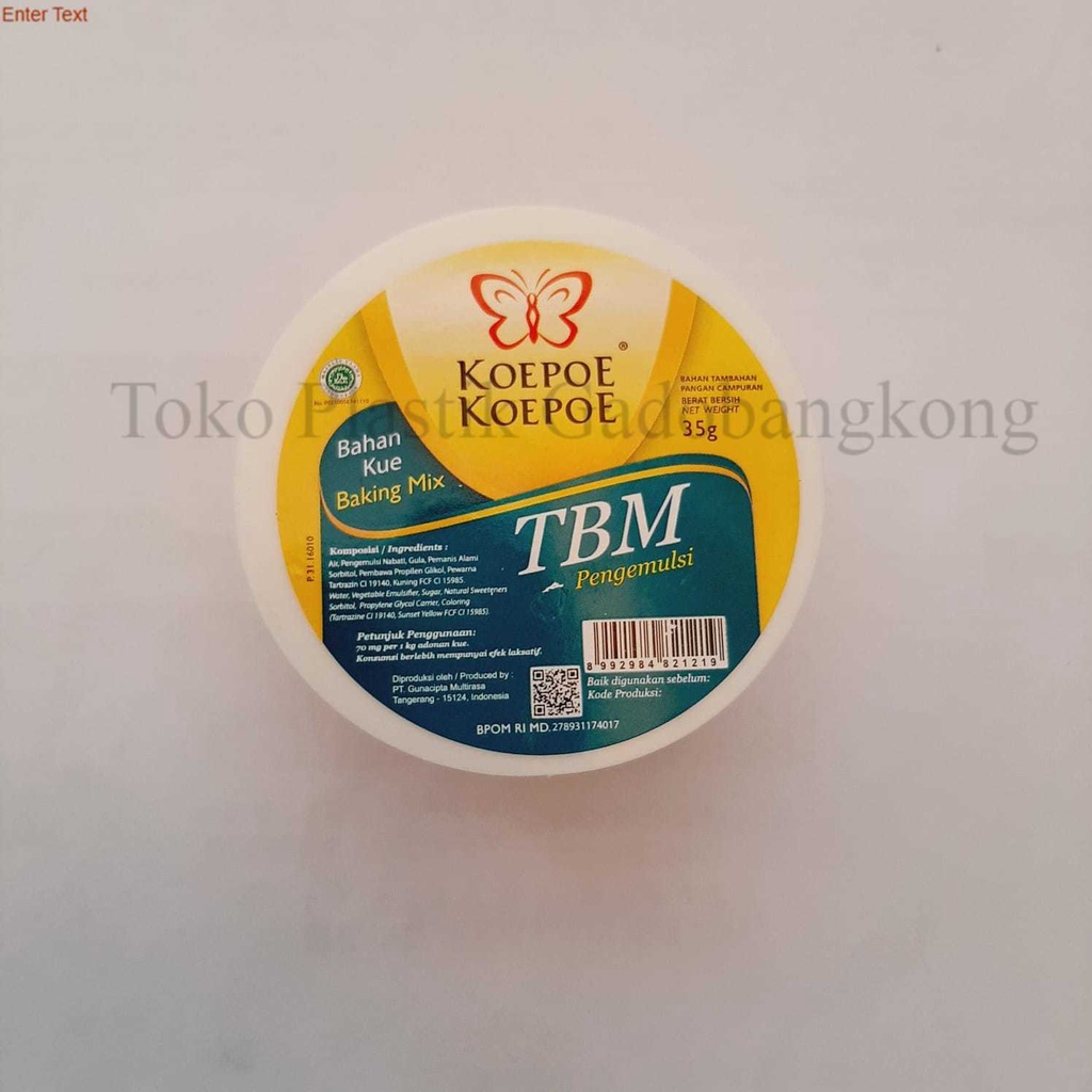 Tbm koepoe koepoe 35gram/bread Cake Dough Softener/Butterfly Cake