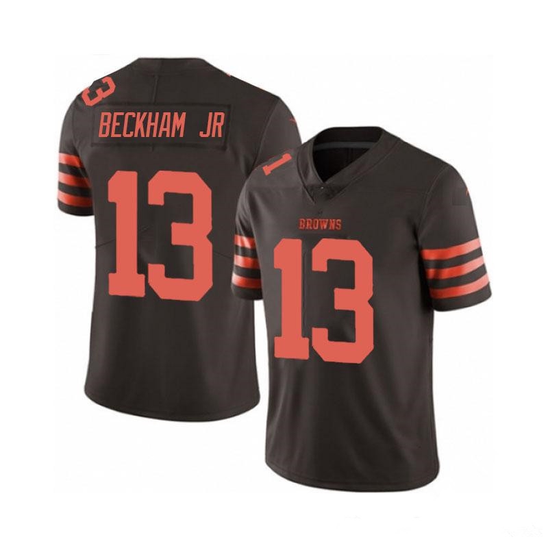 NFL_Jerseys Jersey Cleveland''Browns'' #71 Jedrick Wills 13 Odell Beckham Jr  85 David Njoku''NFL'' Youth Custom Color Rush Limited Jersey 