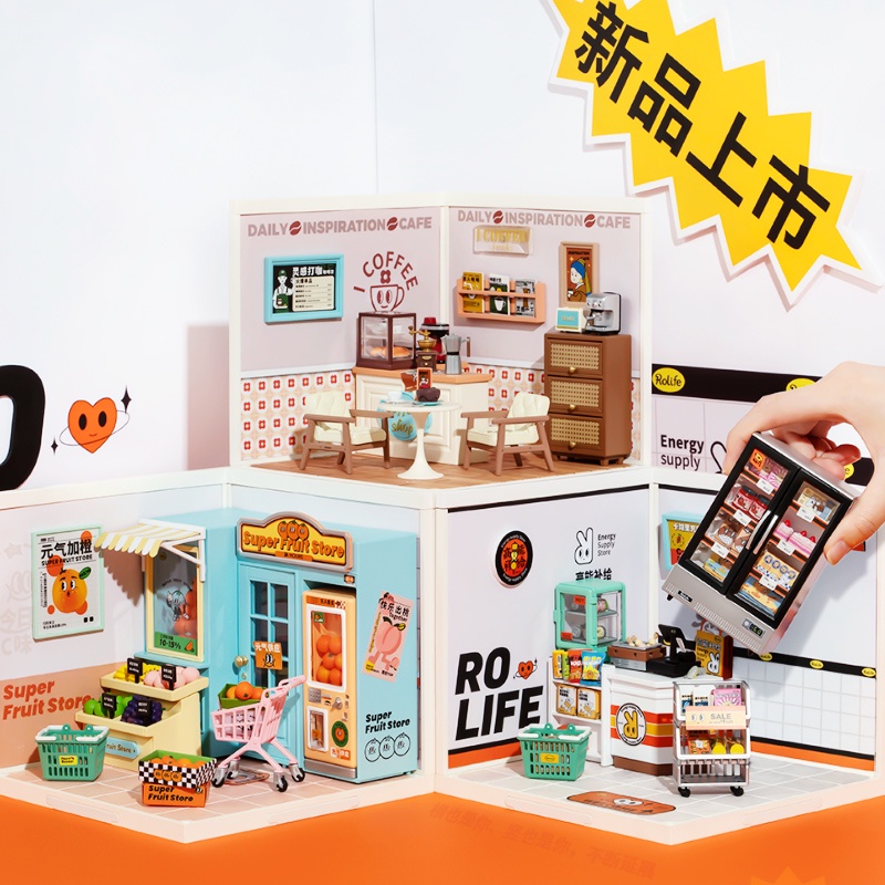 Robotime Rolife Nanci Super Creator Daily Inspiration Cafe Plastic DIY ...