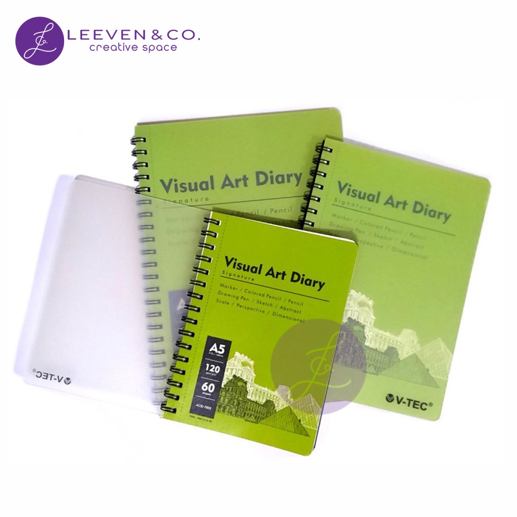 V-tec VISUAL ART DIARY 60SHEET/120GSM | Shopee Philippines