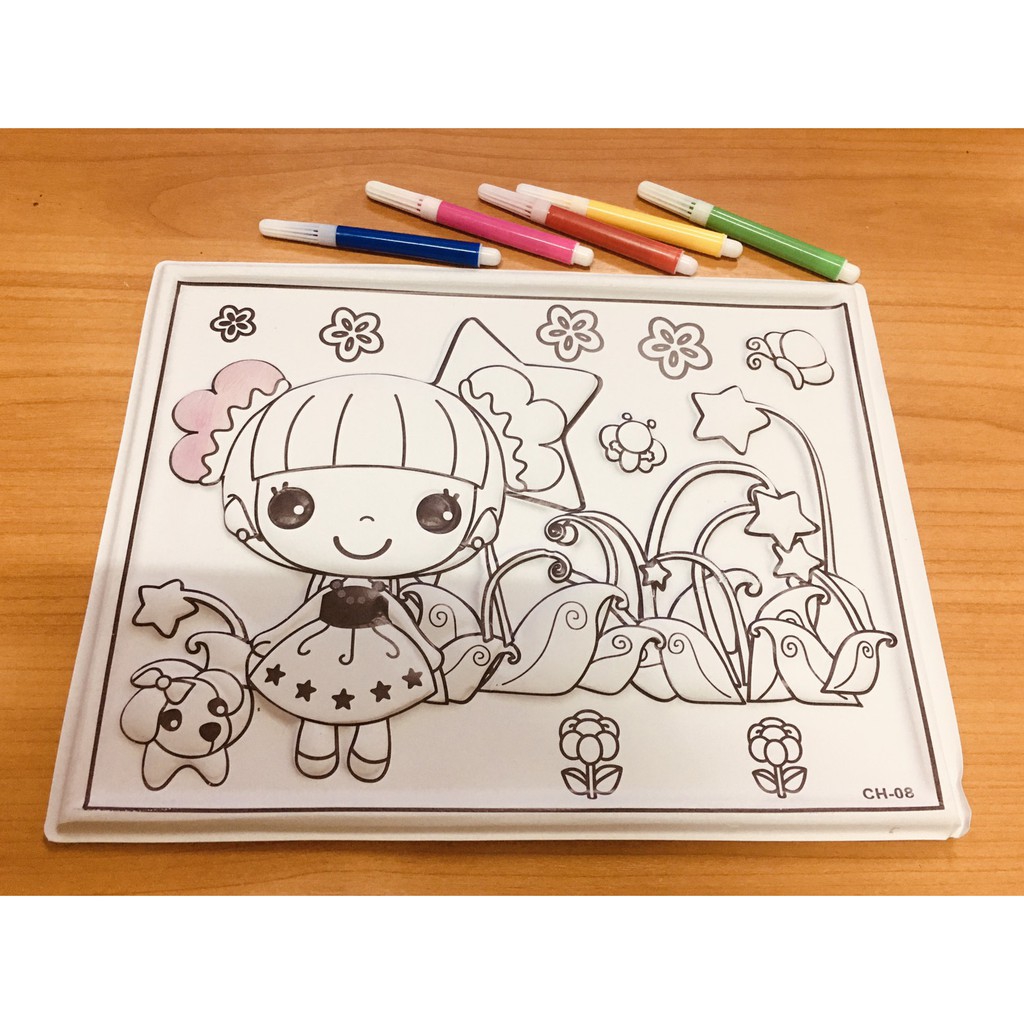 Embossed Coloring Set With Magic Color 1 Mural | Shopee Philippines