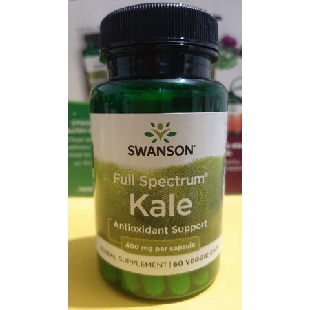 Kale Full Spectrum 400mg 60 veggie capsules EXPIRY: April 2026 Swanson ...