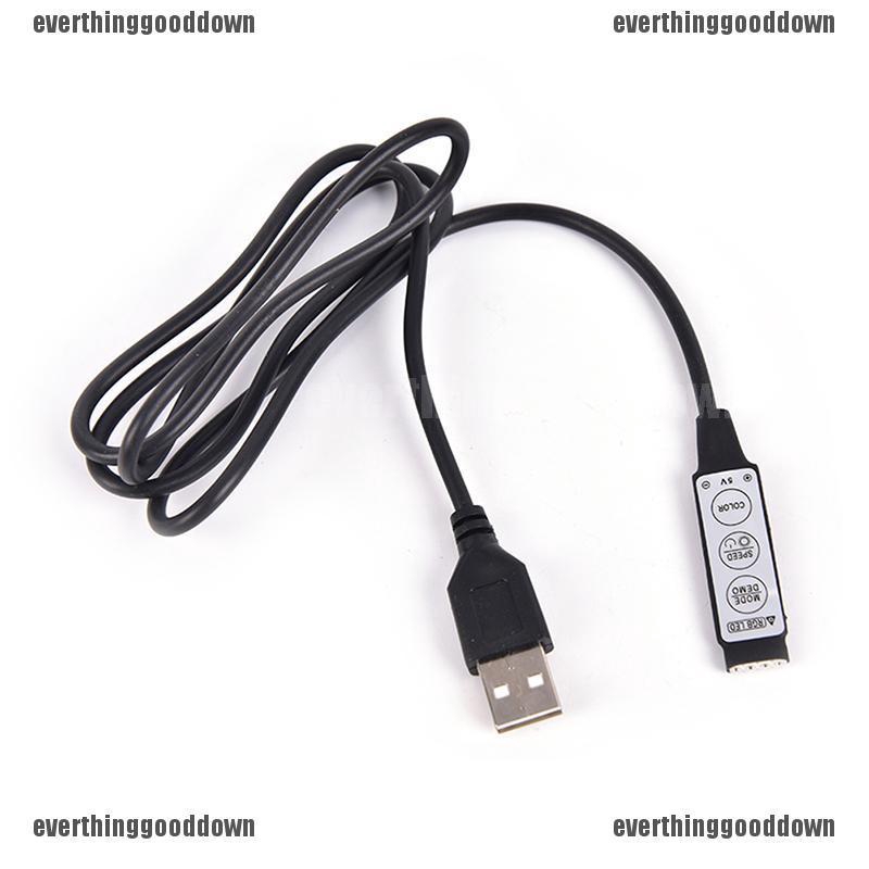 DC 5V USB LED RGB Controller 3Key 4Pin Remote Controller For LED Strip ...