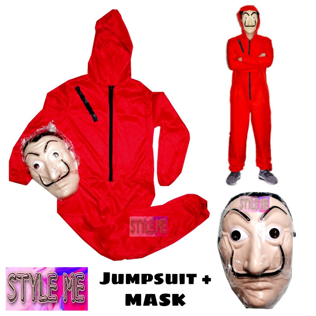 Money heiist jumpsuit costume cosplay roleplay birthday party or any