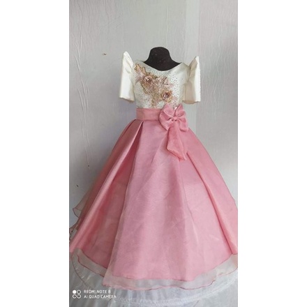 Filipiniana girl dress backflets with ribbon