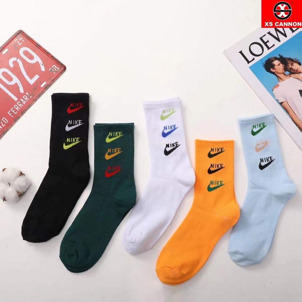 1Pair Mid Cut Black/White Basketball Socks For Men | Shopee Philippines