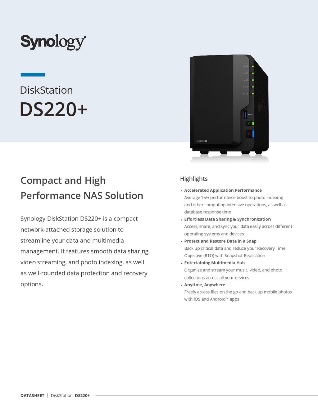 Synology DS220+ 2 Bay Diskstation NAS (Diskless) | Shopee Philippines