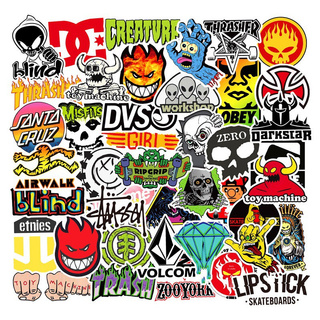 Metallic Black and White Stickers Graffiti Sticker for Laptop Luggage ...