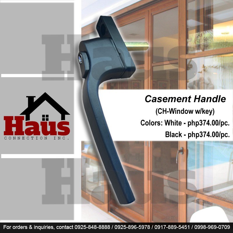 Casement Handle w/key (White and Black) | Shopee Philippines