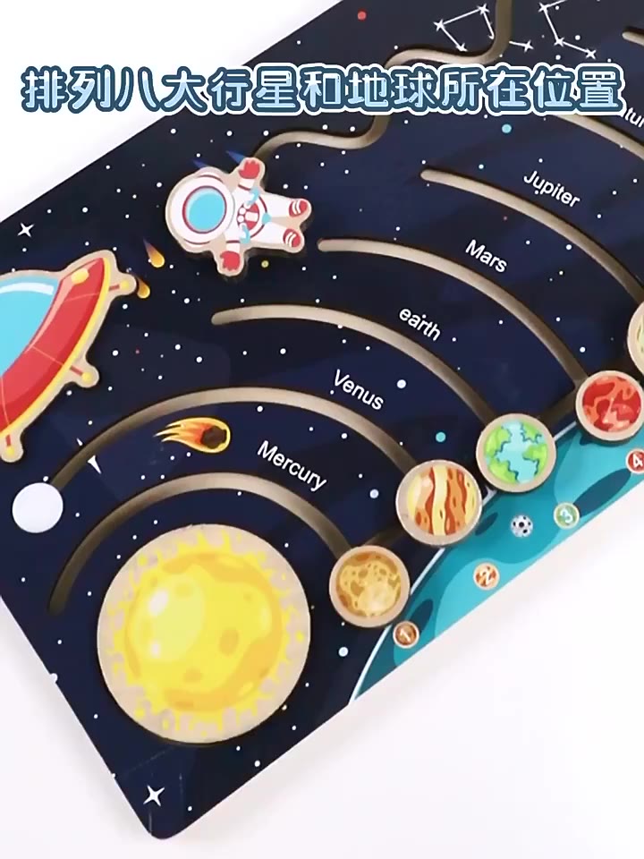 Geetoy Educational Toys Eight Planets Outer Space Solar System Jigsaw ...