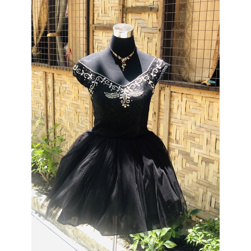 Black 2025 cocktail gown